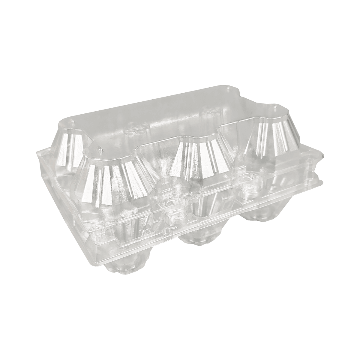 可重復(fù)使用的PET透明6個(gè)雞蛋紙箱，適用于雞蛋貿(mào)易商市場